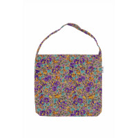 PAINTING FLOWER ECO BAG-SANDY BROWN