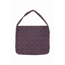 LEOPARD CORDUROY ECO BAG-REDDISH BROWN/PURPLE