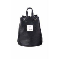 LEATHER MINI BACK PACK-BLACK