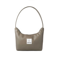 LEATHER HOBO BAG-BROWN