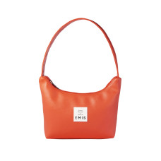 LEATHER HOBO BAG-ORANGE