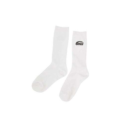 (WOMENS) NEW LOGO STITCH SOCKS-WHITE