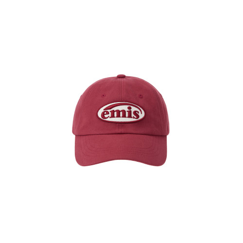 TONE ON TONE WAPPEN BALL CAP-RED