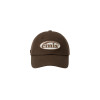 TONE ON TONE WAPPEN BALL CAP-BROWN