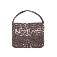 COTTON LEOPARD ECO BAG-BROWN