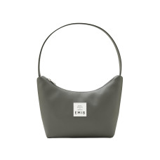 NEW LEATHER HOBO BAG-GRAY KHAKI