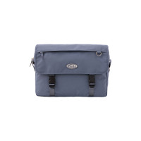 NYLON MESSENGER BAG-GRAY BLUE