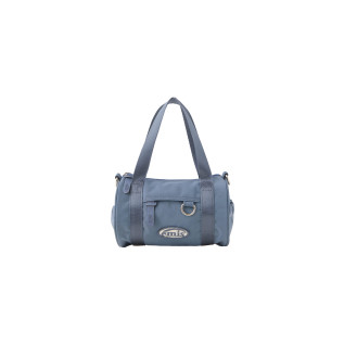 MINI CROSSED BODY CIRCULAR BAG-GRAY BLUE
