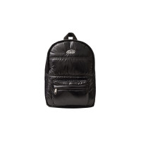 GLOSSY PADDED MINI BACKPACK-BLACK