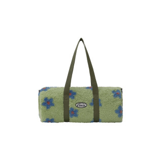 FLOWER BOUCLE CROSSED BODY BAG-GREEN