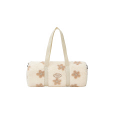 FLOWER BOUCLE CROSSED BODY BAG-CREAM