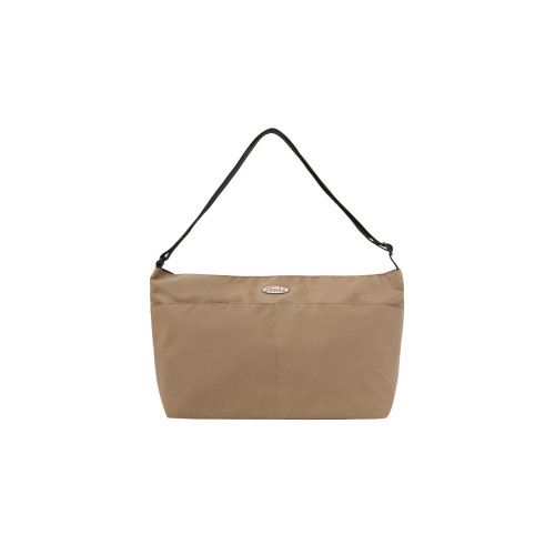 NYLON CROSSED BODY BAG-BEIGE