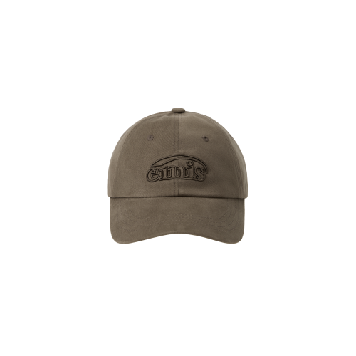 COTTON BRUSHED BALL CAP-BROWN
