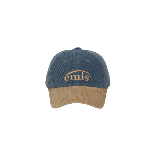 CORDUROY TWO-TONE BALL CAP-BLUE