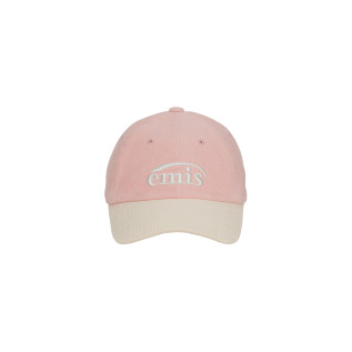 CORDUROY TWO-TONE BALL CAP-LIGHT PINK