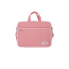 NYLON ZIP-POCKET MESSENGER BAG-PINK