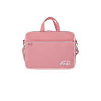 NYLON ZIP-POCKET MESSENGER BAG-PINK