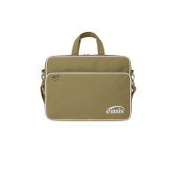 NYLON ZIP-POCKET MESSENGER BAG-BEIGE