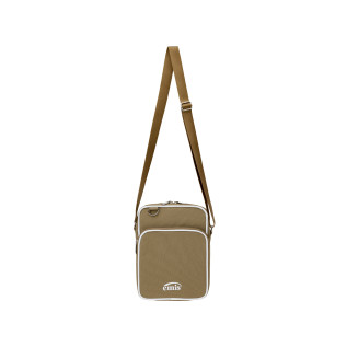 NYLON ZIP-POCKET MINI CROSS BAG-BEIGE