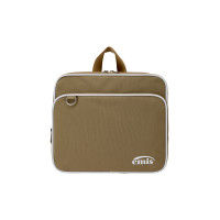 NYLON ZIP-POCKET BACKPACK-BEIGE