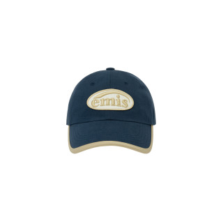 BEIGE TRIMMING BALL CAP-NAVY