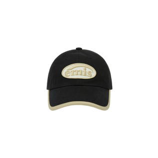 BEIGE TRIMMING BALL CAP-BLACK