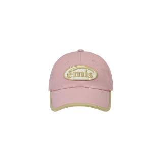 BEIGE TRIMMING BALL CAP-PINK