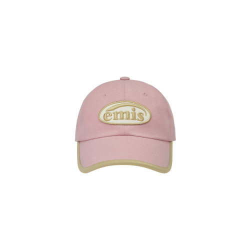 BEIGE TRIMMING BALL CAP-PINK