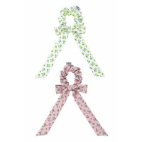 FLOWER RIBBON SCRUNCHIE