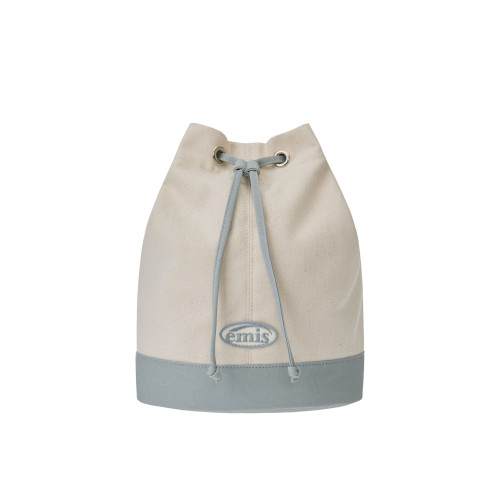 CANVAS MARINE BAG-IVORY/BLUE