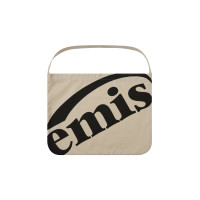 CROPPED LOGO COTTON ECO BAG-ECRU
