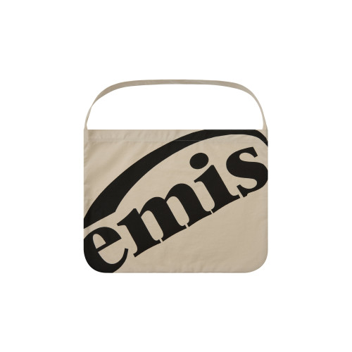 CROPPED LOGO COTTON ECO BAG-ECRU