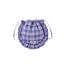 CHECK STRING ECO BAG-BLUE