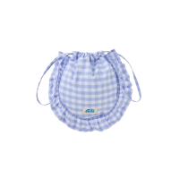 CHECK STRING ECO BAG-SKY BLUE