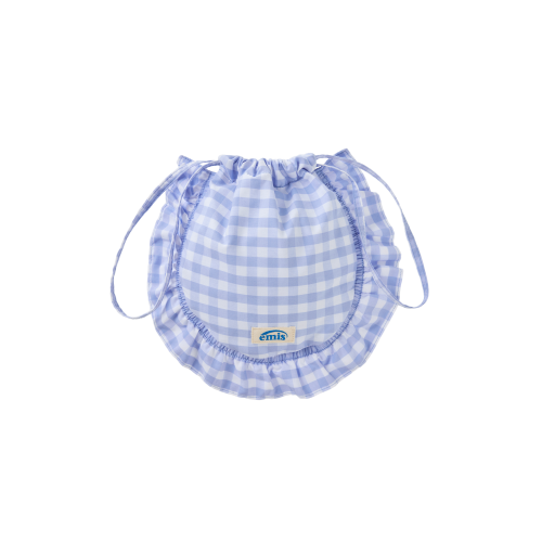 CHECK STRING ECO BAG-SKY BLUE