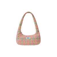 HEART QUILTED SHOULDER BAG-PEACH