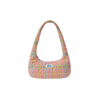 HEART QUILTED SHOULDER BAG-PEACH