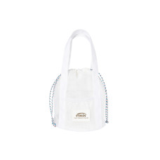 MESH BUCKET BAG-WHITE