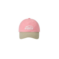NEW LOGO MIX BALL CAP(RENEWAL)-BEIGE/PINK