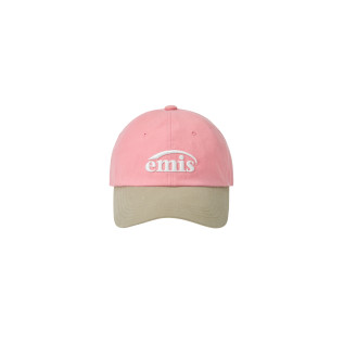 NEW LOGO MIX BALL CAP(RENEWAL)-BEIGE/PINK
