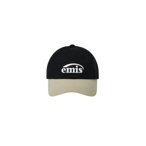 NEW LOGO MIX BALL CAP(RENEWAL)-BEIGE/BLACK