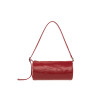 EMBOSSED BARREL BAG-RED