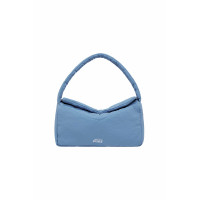 NYLON PADDED SHOULDER BAG-BLUE