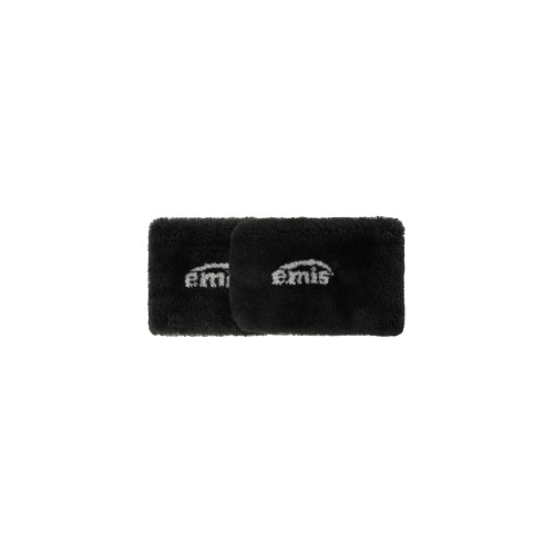 LOGO JACQUARD FUR MUFFLER-BLACK