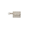 OUT LINE LOGO CARD HOLDER-BEIGE