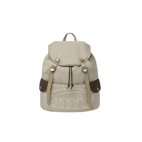 OUT LINE LOGO BACKPACK-BEIGE