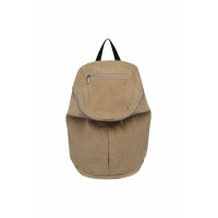CORDUROY ZIP AROUND BACKPACK-BEIGE