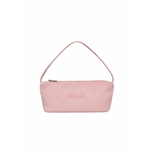 CORDUROY DAILY LONG HOBO BAG-PINK