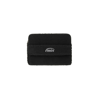 SHEARLING LAPTOP POUCH-BLACK