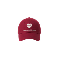 HEART WAPPEN BALL CAP-RED